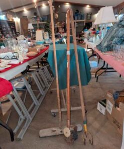 Hand edger, cultivator and push broom