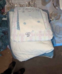 Comforter, mattress pad, bed sheets