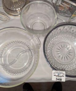 Pickle dish, serving bowls and spout bowl