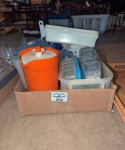 Plastic containers, pitcher, etc
