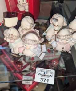 Lennox Snowmen with shovels candle holders