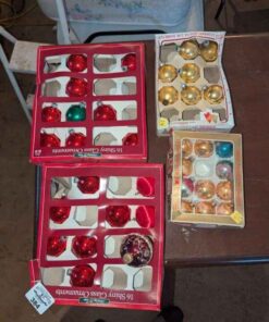 Glass and assorted Tree ornaments