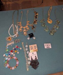 Costume necklaces, bracelets and earrings