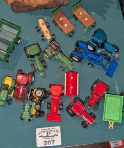 Ertl & Assorted Diecast toy tractors & implements