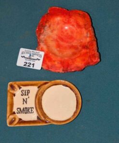 "Sip and Smoke" & Italian marble ash trays