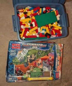 Mega block and tote of lego blocks