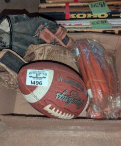Baseball mitts, Footballs