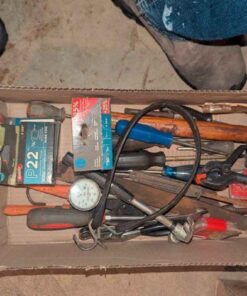 Rubber mallet, chipping hammer, screwdrivers, gage, etc