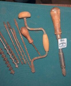 Hand Drill press and auger bits