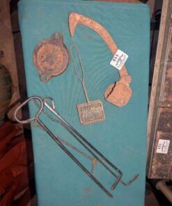 Fire pokers, cant hook, Growle cap etc