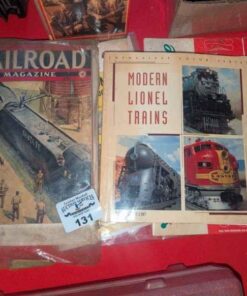 Model train magazines, rail layouts, etc