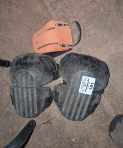Knee pads and tool belt hammer pouch