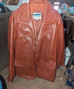 Retro Basket weave collared jacket Size 42