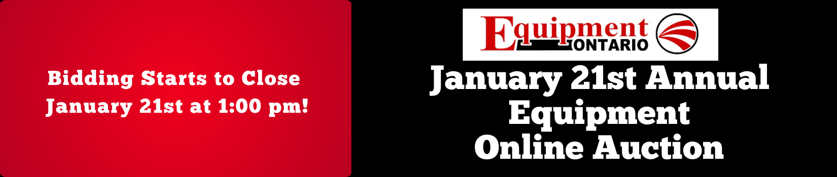 Equipment Ontario Annual January Auction 2026