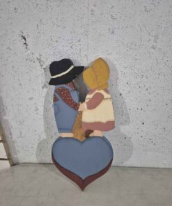 Amish couple on heart