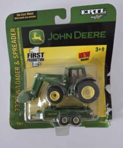 1/64 - John Deere 7320 Loader Tractor with Spreader - New in box (box is opened)
