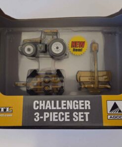 1/64 - Challenger 3-Piece Set - MT665 Tractor with Disk and Discbine - New in box (box is open)