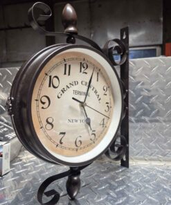 Grand central terminal, double sided wall hanging clock