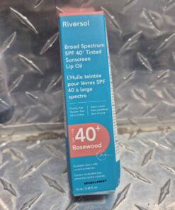 Broad spectrum SPF 40 lip oil.. date is current