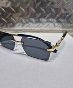 Black rimless sunglasses