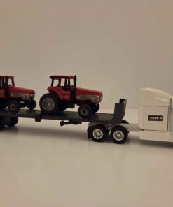 1/64 - Case iH Equipment Hauling Set with 2-7250 Mark 50th Edition Tractors - Loose/No Box - Made by ERTL