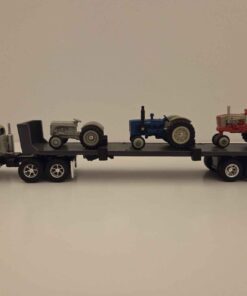 1/64 - Ford Equipment Hauling Set with 3 Ford Antique Tractors - Loose/No Box - Made by ERTL