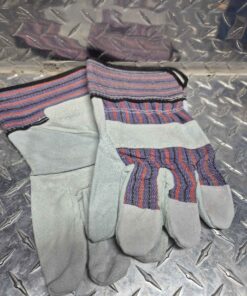 Split hide leather work gloves