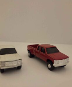1/64 - John Deere GMC Pick Up Truck and Red GMC Pick Up Truck - Loose/No Box - Made by ERTL