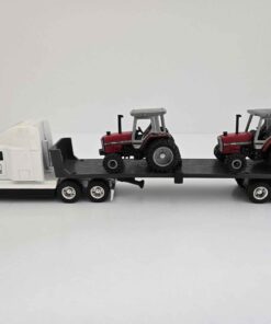 1/64 - Agco Equipment Hauling Set with Two 3140 Massey Ferguson Tractors - Loose/No Box - Made by ERTL