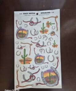 cozy notes western stickers