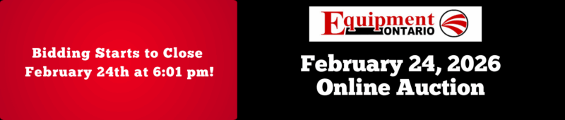 Equipment Ontario  February 24th Online Auction