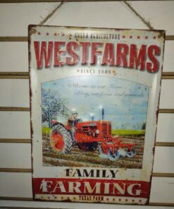 West Farms metal sign