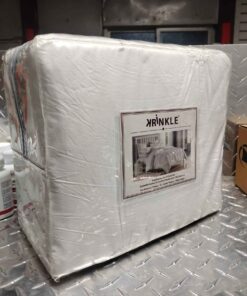 krinkle king size rosette duvet cover set