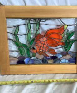 Stained Glass Panel - Goldfish 22” x 17”