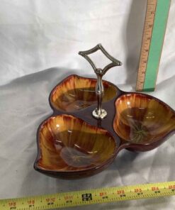 “BMP” Harvest Gold Divided Dish