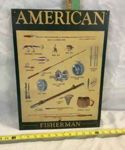 Retro Metal Sign - American Fisherman 12” x 17”