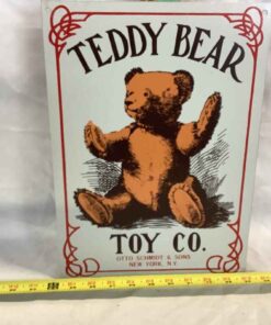 Retro Metal Sign - Teddy Bear Toy Co 10” x 14”