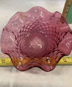 Heritage - Cranberry Collection Ruffled Bowl