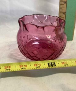 Cranberry Glass Candy Bowl