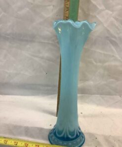 Blue Art Glass Bud Vase