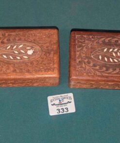 Carved trinket boxes