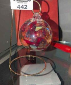 Blown Glass orb on stand