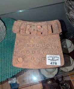 J.A.S Stewart MFG Co Woodstock ONT cast cover plate