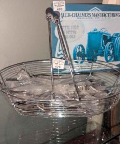 Wire Basket and assorted flatware