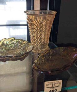 Carnival Glass candy dishes and vase