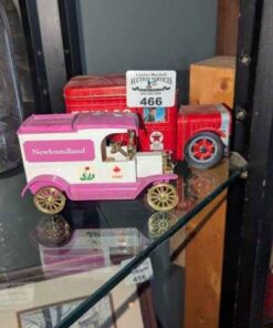 Texaco & Newfoundland vintage vehicle coin banks