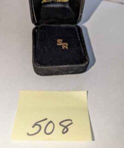 14kt SR initials pin