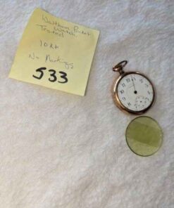 Waltham Pocket watch -10kt (tested no markings)