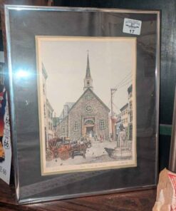 Signed in Pencil "Notre Dame Des Victoires" Church art