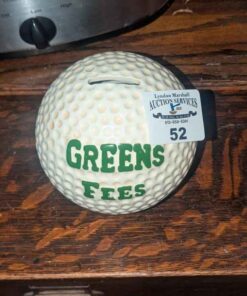 "Greens Fees" Golf ball coin bank